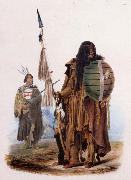 Karl Bodmer Assiniboin Indians oil